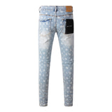 Purple Brand Jeans Pure Cotton High Street Trend #9089