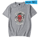 Stranger Things T Shirt Summer Menswear Amazon Pullover Short Sleeve Hellfire Club Stranger Things 4 Men's T-shirt Manufacturers Send On Behalf