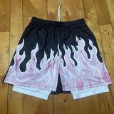Kinetic Kings Shorts Sports Running Quick Dry Basketball Fake Two Piece Shorts