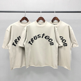 Kanye West Trust God T Shirt Short Sleeve Loose Letter Loose T-shirt