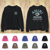 Amiri Distressed Sweatshirt Printed Trendy Pure Cotton