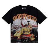 Godspeed T Shirts Racing Wins Scene Printed Cotton Casual Short Sleeves Men and Women