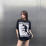 ERD T Shirts Summer Washed Children's Printed Short Sleeve Loose