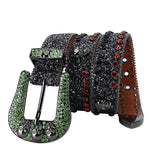 Hip-hop punk rhinestone belt baita man
