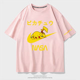 Men and Women Pokemon Pikachu T Shirt Pikachu Joint Name Short Sleeve T-shirt