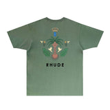 Rhude T Shirts Printed Trendy Pure Cotton