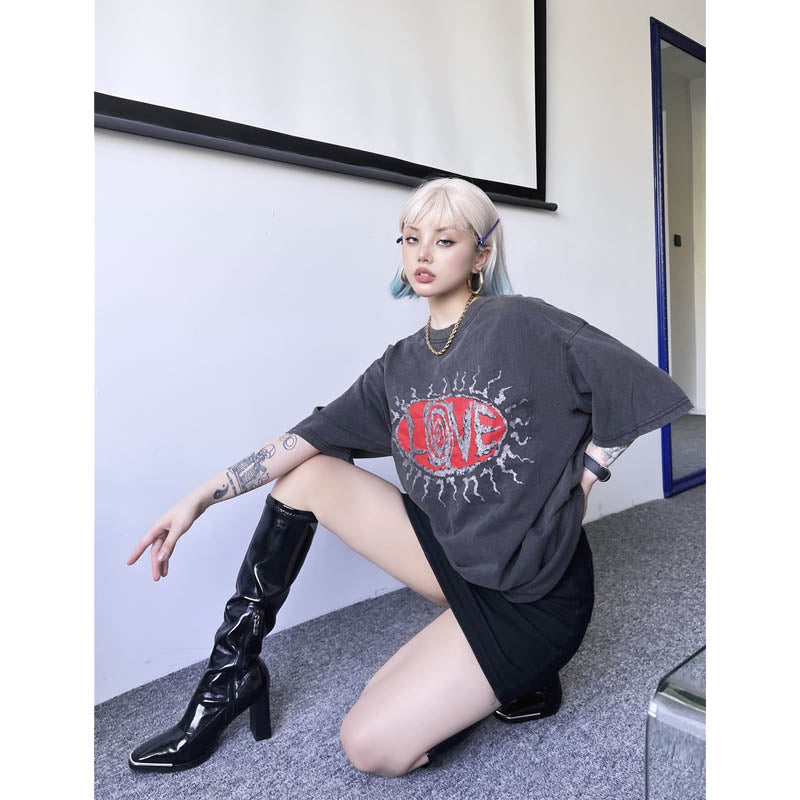 Saint Michael T Shirt Vintage Distressed Loose Casual Cotton T-shirt