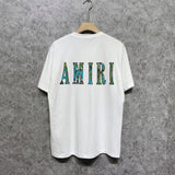 Amiri t shirts camouflage letterprinting short sleeves