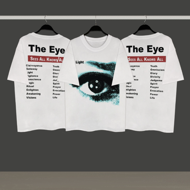 Saint Michael T Shirt the Eye Retro Easy Matching Pure Cotton Loose T-shirt