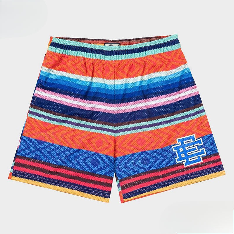 Eric Emanuel EE Shorts Casual Quick-Dry Color-Matching Basketball Mesh Shorts