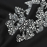 Denim Tears T shirt & Shorts 2 Piece Set Rhinestones