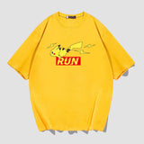 Men and Women Pokemon Pikachu T Shirt Y Co-Branded T-shirt Men's and Women's Short Sleeve Summer