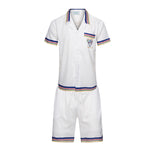 Casablanca Shirts And Shorts 2 Pieces Set Summer Ethnic Vintage