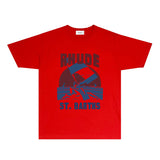 Rhude T Shirts Printed Trendy Pure Cotton
