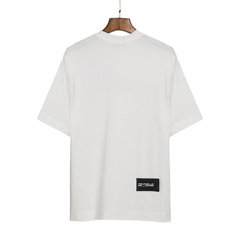 We11 Done T Shirts Embossed Letters Concave-Convex Three-Dimensional Loose All-Match