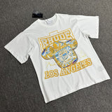 Rhude T Shirt Micro Label Champion Ring Printed Short Sleeve T-Shirt