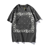 We11 Done T Shirts Vintage Square Scarf Paisley Summer Men and Women Same Style