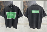 Men Vintage T-Shirts Saint Michael "night hymn" Washed black T-Shirts