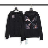 Caravaggio Hoodie Autumn and Winter Arrow Print Hoodie Men's and Women's Hooded Thin