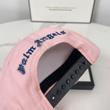 Palm Angels hats flame alphabet palm tree embroidered distressed baseball cap