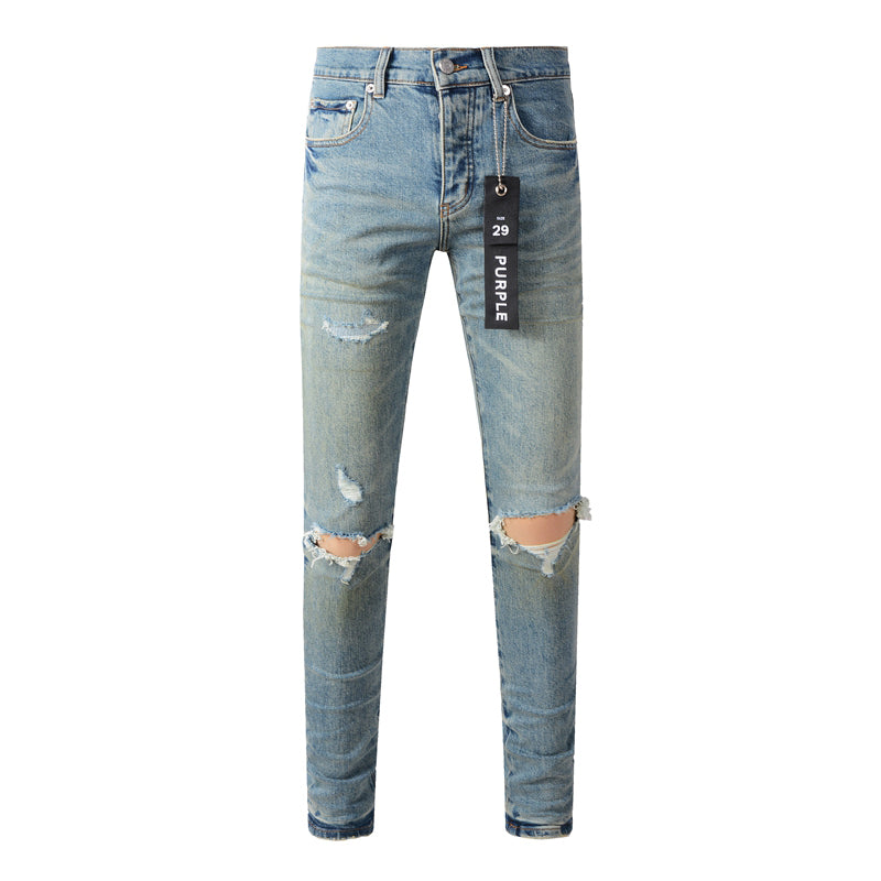 Purple Brand Jeans Pure Cotton High Street Trend #9076
