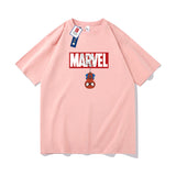Marvel T Shirt Spider-Man Summer Short-Sleeved T-shirt Men's Loose Cotton