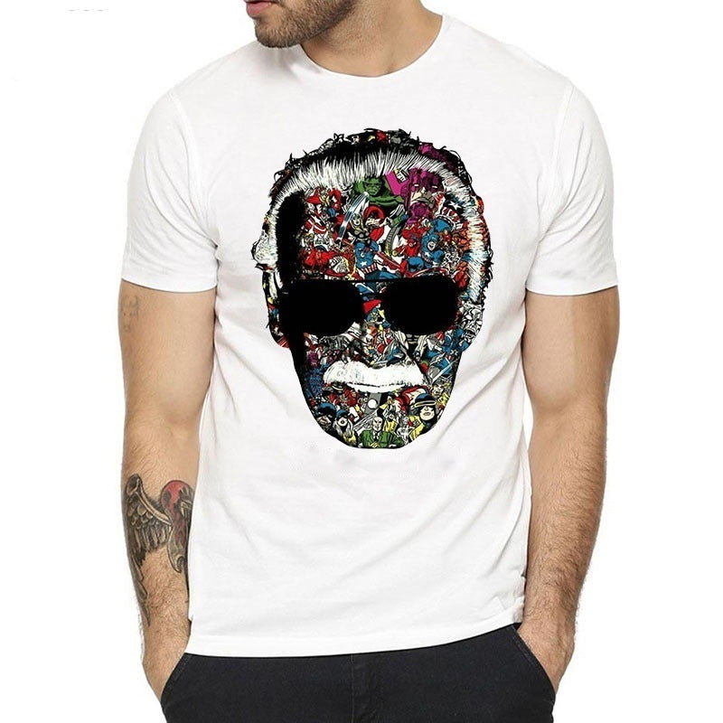 Marvel T Shirt Men's Summer Hero Print T-shirt
