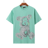 We11 Done T Shirts Cartoon Bear Print Loose Large Size Men and Women Same Style