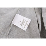Fog Essentials T Shirts Spring Summer FOG Double Line Flocking Letter Crew Neck Short Sleeves