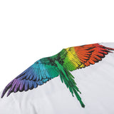 Marcelo Burlon T Shirt MB Rainbow Parrot Wings Men And Women Same Style Hip Hop