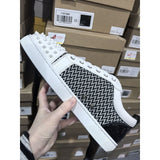 Louboutin-style red bottom shoes export europe station cl red bottom shoes electric embroidery low top high top men's shoes red bottom couple trendy rivets casualtie back