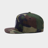 Trendy flat brimmed hat camouflage