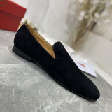Louboutin-style red bottom shoes embroidered shoes fashioneasiest for matchcasual business thick sole glossy gentleman leather shoes red bottom wedding cl men's shoes