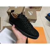 Louboutin-style red bottom shoes european cl style gridsmen's shoes cowhide rivets hot diamond low-top red bottom shoes couple sneakers casualeasiest for match