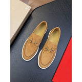 Louboutin-style red bottom shoes european station red bottom soft leather pedals fashion business loafers can clexport rivet men's shoes
