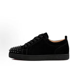 Louboutin-style red bottom shoes putian shoes exportcl red bottom men's shoes embroiderlow ankle rivets flatscasual shoes crescent shoes