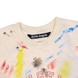 Palm Angels T Shirts Palm Angels Splash Ink Letter Print Short-Sleeve T-shirt