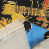 Godspeed T Shirts Guitar Skull Denim Print Casual Crew Neck Short Sleeve Men and Women