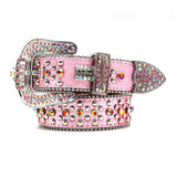 Hip-hop punk rhinestone belt crown pattern