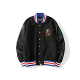 Shark Print Jacket Men'S And Women'S Youth Fashion Street Baseball Jacket Jacket