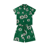 Denim Tears T shirt & Shorts 2 Piece Set Button cardigan woven