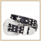 Hip-hop punk rhinestone belt kidsy2k five-pointed star decoration