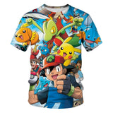 Men and Women Pokemon Pikachu T Shirt 3D Personalized Printing Fashion