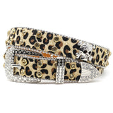 Hip-hop punk rhinestone belt skull wide belt