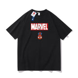 Marvel T Shirt Spider-Man Summer Short-Sleeved T-shirt Men's Loose Cotton