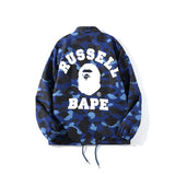 Shark Print Jacket Street Men'S Jacket Loose Camouflage Coach Jacket
