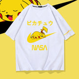 Men and Women Pokemon Pikachu T Shirt Pikachu Joint Name Short Sleeve T-shirt