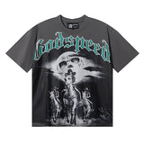 Godspeed t Shirts Drowning Free Muse Printed Cotton Crew Neck Short Sleeve Men and Women