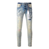 Purple Brand Jeans Pure Cotton High Street Trend #9007