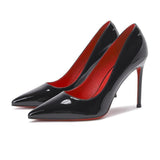 Louboutin-style red bottom shoes exportcl red bottom high heels women's stiletto pointed black patent leather flatsfashion style sexy single women's genuine leather